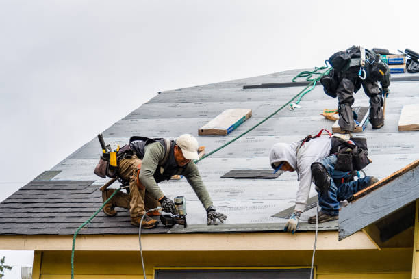Professional Roofing technician working in East Walpole, MA